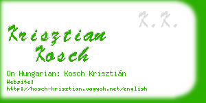 krisztian kosch business card
